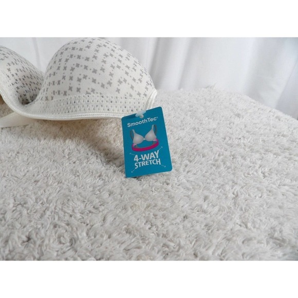 Hanes Womens White Signature SmoothTec 4 Way Stretch Convertible Strap Bra Sz L+ - Picture 3 of 6